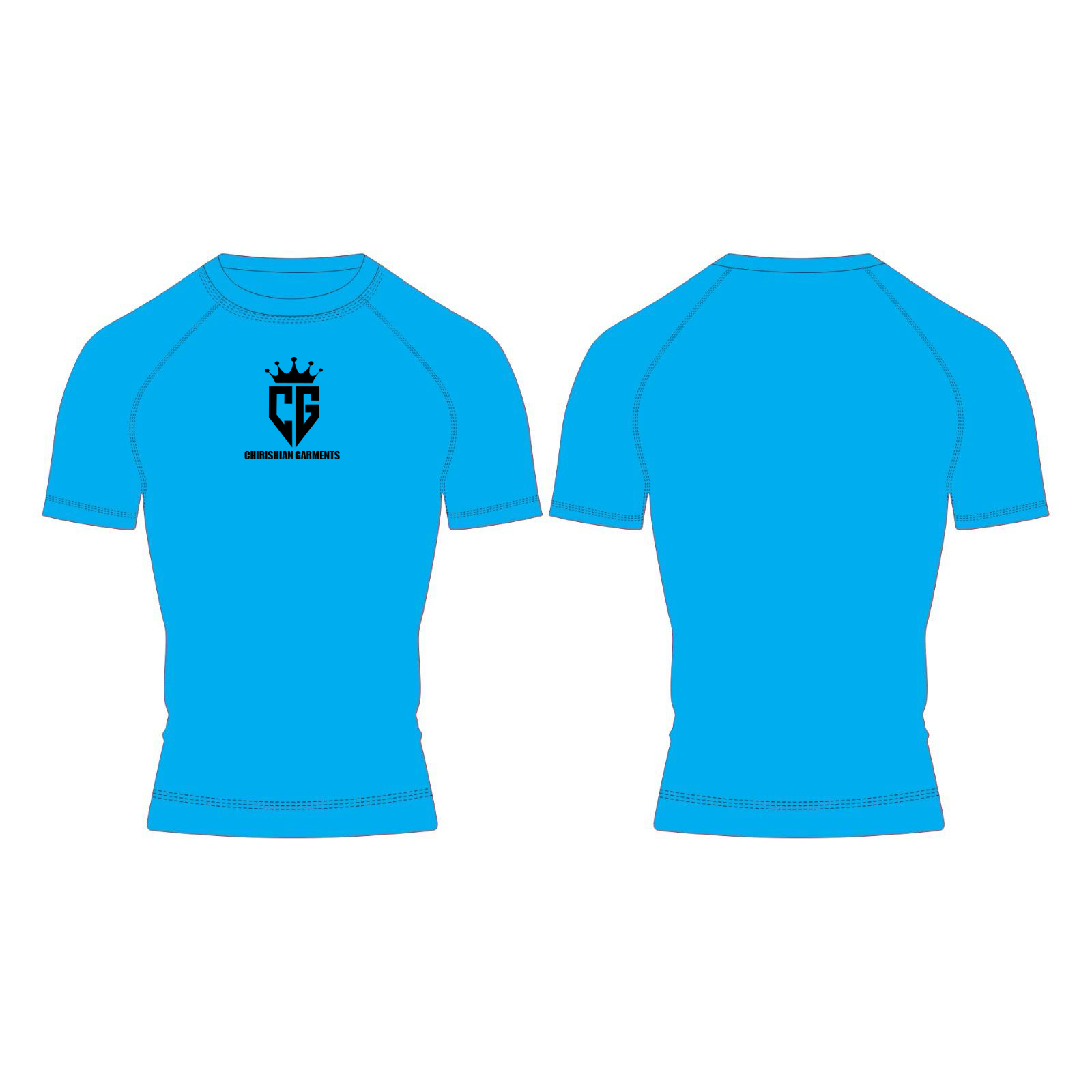 Traditional Rash guard with piping